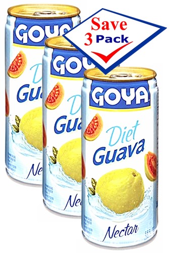 Goya Diet Guaya Nectar Guayaba 9.6 Oz Pack Of 3
